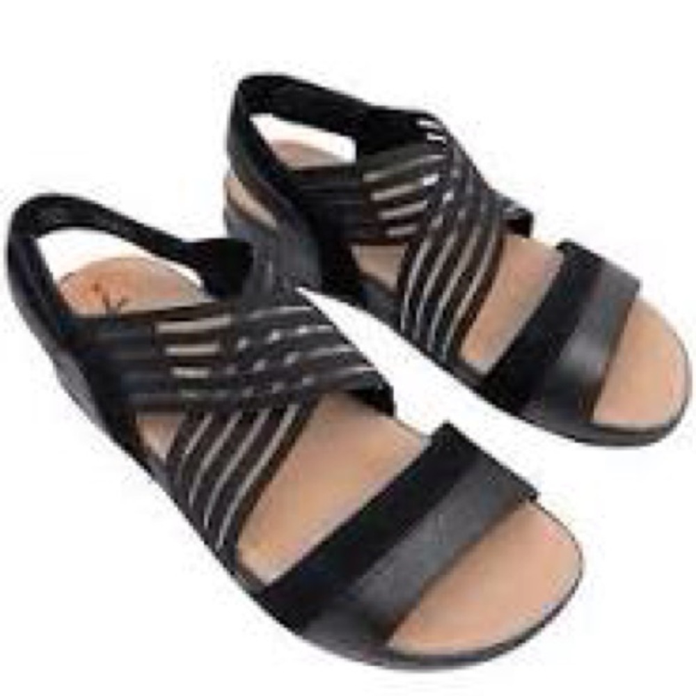 Women's Black Strappy Sandals